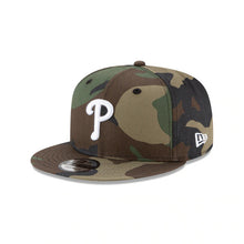 Load image into Gallery viewer, Philadelphia Phillies New Era MLB 9FIFTY 950 Snapback Cap Hat Camo Crown/Visor White Logo 
