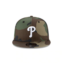 Load image into Gallery viewer, Philadelphia Phillies New Era MLB 9FIFTY 950 Snapback Cap Hat Camo Crown/Visor White Logo 
