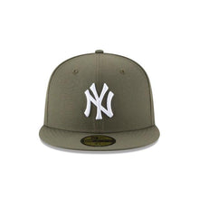 Load image into Gallery viewer, New York Yankees New Era MLB 59Fifty 5950 Fitted Cap Hat Olive Crown/Visor White Logo
