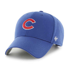 Load image into Gallery viewer, Chicago Cubs &#39;47 Brand MLB MVP Adjustable Cap Hat Royal Blue Crown/Visor Team Color Logo 2016 World Series Side Patch
