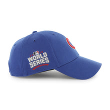 Load image into Gallery viewer, Chicago Cubs &#39;47 Brand MLB MVP Adjustable Cap Hat Royal Blue Crown/Visor Team Color Logo 2016 World Series Side Patch
