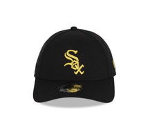 Load image into Gallery viewer, Chicago White Sox New Era MLB 9FORTY 940 Adjustable Cap Hat Black Crown/Visor Metallic Gold Logo 
