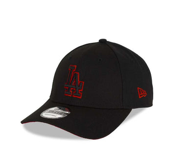 Los Angeles Dodgers New Era MLB 9FORTY 940 Adjustable Cap Hat Black Crown/Visor Black/Red Logo 