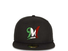 Load image into Gallery viewer, New Era MLB 59Fifty 5950 Fitted Milwaukee Brewers Cap Hat Black Crown Green/White/Red Tricolor Logo Black UV

