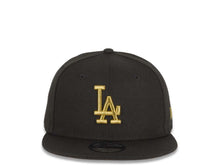 Load image into Gallery viewer, New Era MLB 9Fifty 950 Snapback Los Angeles Dodgers Cap Hat Black Crown Metallic Gold Logo Black UV
