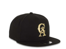 Load image into Gallery viewer, Los Angeles Anaheim Angels New Era MLB 9FIFTY 950 Snapback Cap Hat Black Crown/Visor Metallic Gold CA Cooperstown Logo
