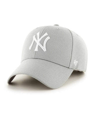 New York Yankees '47 MLB MVP Adjustable Cap Hat Gray Crown/Visor White Logo