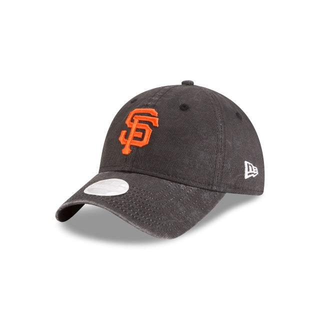 San Francisco Giants New Era MLB 9TWENTY 920 Adjustable Cap Hat Black Crown/Visor Orange Logo (Floral)