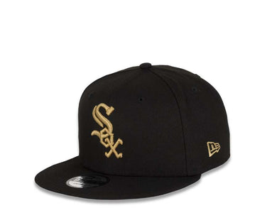 Chicago White Sox New Era MLB 9FIFTY 950 Snapback Cap Hat Black Crown/Visor Metallic Gold Logo