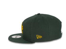 Load image into Gallery viewer, Oakland A&#39;s Athletics New Era MLB 9Fifty 950 Snapback Cap Hat Team Color Green Crown/Visor Yellow Logo 1989 World Series Side Patch Gray UV
