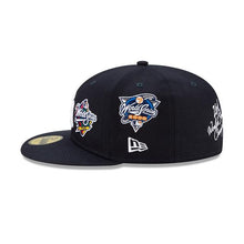 Load image into Gallery viewer, New York Yankees New Era MLB 59Fifty 5950 Fitted Cap Hat Navy Crown/Visor White Logo with Multiple World Series Patches (World Champions)

