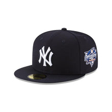 Load image into Gallery viewer, New York Yankees New Era MLB 59Fifty 5950 Fitted Cap Hat Team Color Navy Crown/Visor White Logo 2000 World Series Side Patch Gray UV
