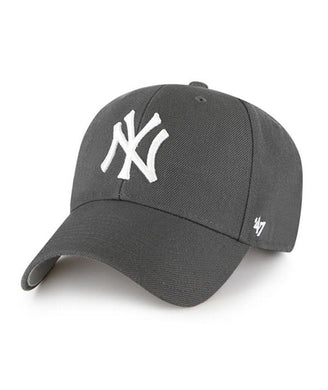 New York Yankees '47 MLB MVP Adjustable Cap Hat Dark Gray Crown/Visor White Logo