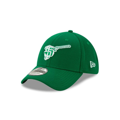 San Diego Padres New Era MLB 39THIRTY 3930 Flexfit Cap Hat Green Crown/Visor White/Green Friar Logo with SD Side Patch