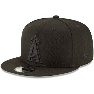 Los Angeles Anaheim Angels New Era MLB 9FIFTY 950 Snapback Cap Hat Black Crown/Visor Black Logo