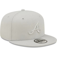 Load image into Gallery viewer, Atlanta Braves New Era MLB 9FIFTY 950 Snapback Cap Hat Gray Crown/Visor Gray Logo (Color Pack)
