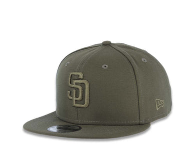 San Diego Padres New Era MLB 9FIFTY 950 Snapback Cap Hat Olive Green Crown/Visor Olive Green Logo (Color Pack)