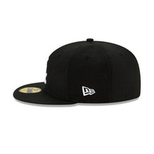 Load image into Gallery viewer, Chicago White Sox New Era MLB 59FIFTY 5950 Fitted Cap Hat Black Crown/Visor White Logo with 2005 World Series Side Patch Green Paisley UV

