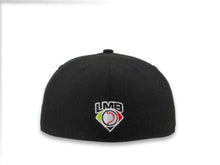 Load image into Gallery viewer, New Era Mexican Baseball League 59Fifty 5950 Fitted Tijuana Toros Cap Hat Black Crown Aqua Logo Black UV
