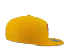 Load image into Gallery viewer, New Era MLB 59Fifty 5950 Fitted San Diego Padres Cap Hat Yellow Crown Dark Brown/White/Yellow/Orage Cooperstown Retro Logo Gray UV
