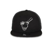 Load image into Gallery viewer, San Diego Padres New Era MLB 9FIFTY 950 Mesh Trucker Snapback Cap Hat Black Crown/Visor Black/White Friar Logo

