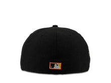 Load image into Gallery viewer, New Era MLB 59Fifty 5950 Fitted San Diego Padres Cap Hat Black Crown Brow/White/Yellow/Orage Cooperstown Retro Logo 2016 All-Star Game Side Patch Gray UV
