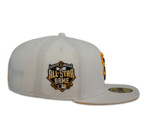 Load image into Gallery viewer, San Diego Padres New Era MLB 59Fifty 5950 Fitted Cap Hat White Crown Yellow/Dark Brown Logo 2016 All-Star Game Side Patch Yellow UV
