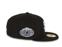 Load image into Gallery viewer, San Diego Padres New Era MLB 59FIFTY 5950 Fitted Cap Hat Black Crown/Visor White/Sky Blue Logo 50th Anniversary Side Patch
