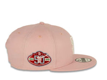 Load image into Gallery viewer, San Diego Padres New Era MLB 9FIFTY 950 Snapback Cap Hat Pink Crown/Visor White  Logo with Rose 50th Anniversary Side Patch
