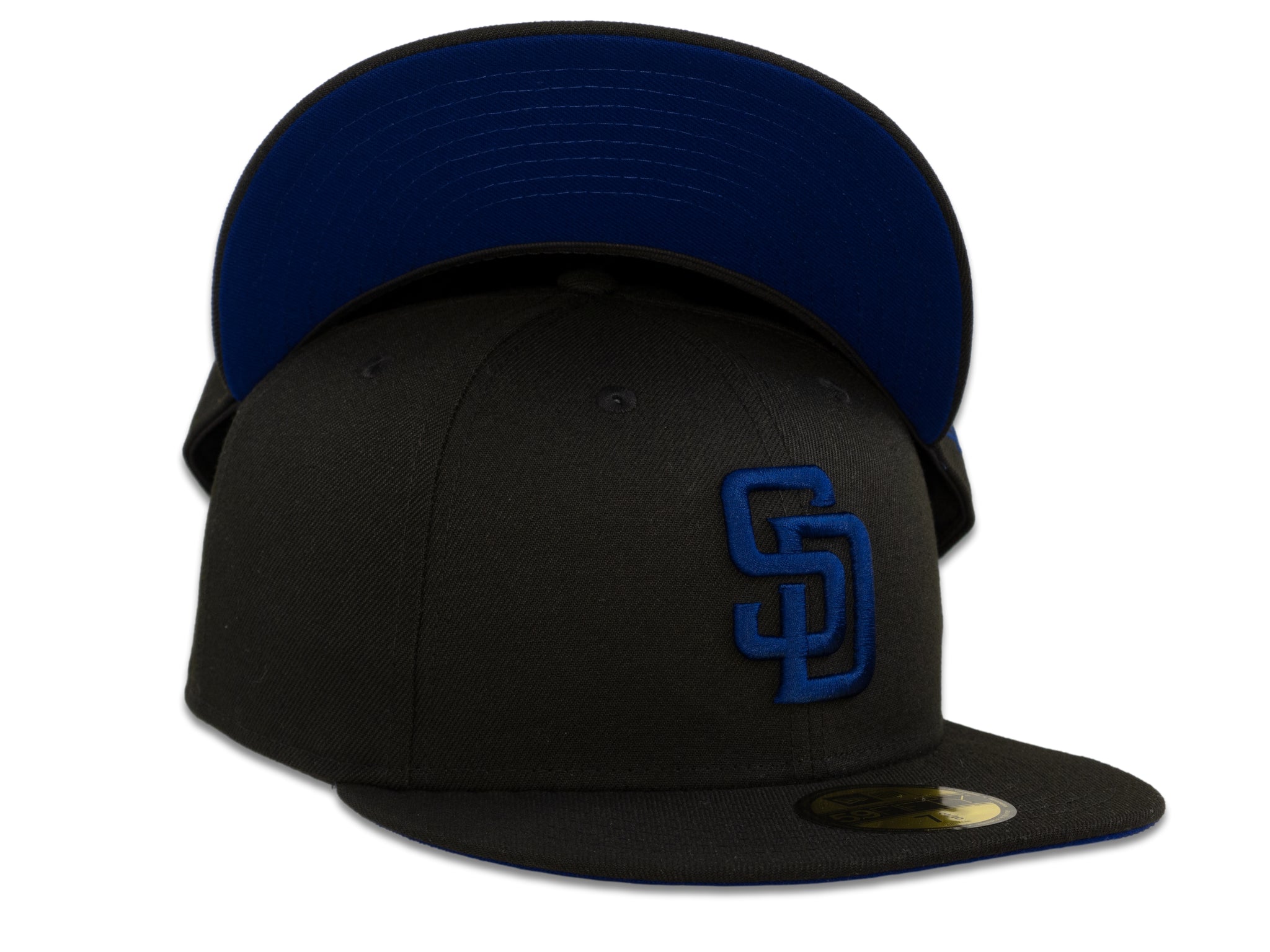 New Era 59Fifty San Diego Padres Fitted Hat, Black, Black, Royal