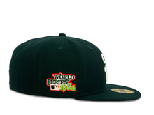 Load image into Gallery viewer, San Diego Padres New Era MLB 59Fifty 5950 Fitted Cap Hat Forest Green Crown White Cooperstown Retro Logo 1984 World Series Side Patch Gray UV
