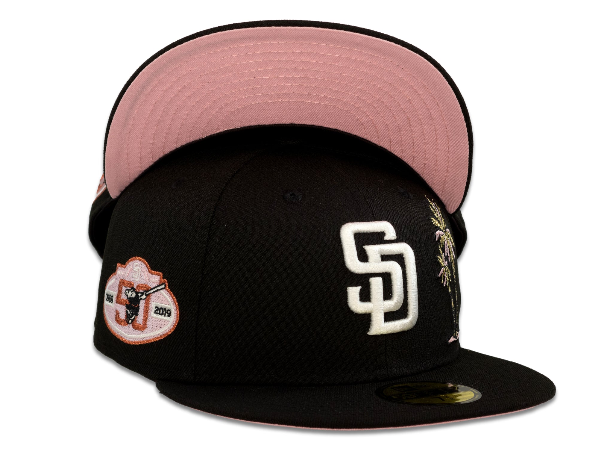 New Era 59Fifty Pittsburgh Pirates Brown Fitted Hat-Pink UV-Size 7 1/4-With  Pin