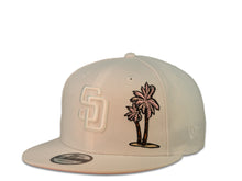 Load image into Gallery viewer, San Diego Padres New Era MLB 9Fifty 950 Snapback Cap Hat White Crown White Logo with Palm Tree 25th Anniversary Side Patch Pink UV

