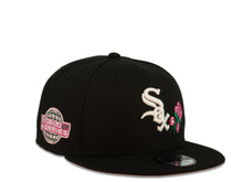 Load image into Gallery viewer, Chicago White Sox New Era MLB 9Fifty 950 Snapback Cap Hat Black Crown White Logo with Rose 2005 World Series Side Patch Pink UV
