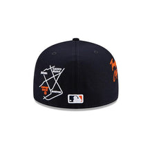 Load image into Gallery viewer, Detroit Tigers New Era MLB 59Fifty 5950 Fitted Hat Navy Crown/Visor White Team Color Logo with Multiple Patches Gray UV (City Transit)
