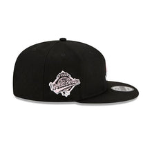 Load image into Gallery viewer, Atlanta Braves New Era MLB 9Fifty 950 Snapback Cap Hat Black Crown/Visor White/Pink Logo Pink UV (Team Drip)
