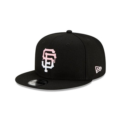 San Francisco Giants New Era MLB 9Fifty 950 Snapback Cap Hat Black Crown/Visor White/Pink Logo Pink UV (Team Drip)