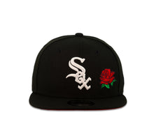 Load image into Gallery viewer, Chicago White Sox New Era MLB 9Fifty 950 Snapback Cap Hat Black Crown White Logo with Rose Red UV
