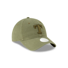 Load image into Gallery viewer, (Women) Texas Rangers New Era MLB 9TWENTY 920 Adjustable Cap Hat Olive Crown/Visor Olive Logo 
