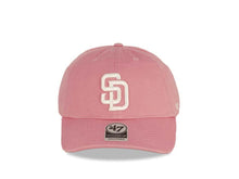 Load image into Gallery viewer, San Diego Padres &#39;47 Brand MLB Clean Up Adjustable Cap Hat Pink Crown/Visor White Logo
