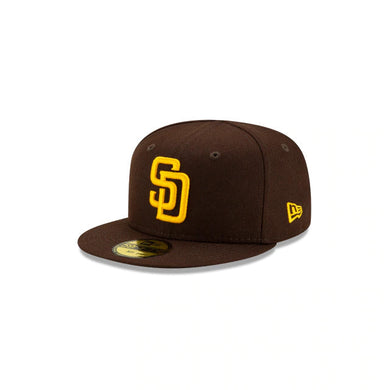 (Infant) San Diego Padres New Era MLB 59FIFTY 5950 Fitted My 1st Cap Hat Brown Crown/Visor Team Color Logo