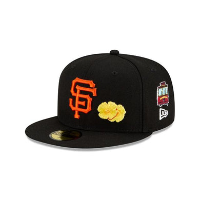 San Francisco Giants New Era MLB 59FIFTY 5950 Fitted Cap Hat Black Crown/Visor Orange Logo City Transit