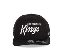 Load image into Gallery viewer, Los Angeles Kings &#39;47 NHL Snapback Cap Hat Black Crown/Visor White Script Logo 
