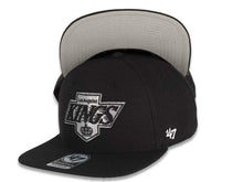 Load image into Gallery viewer, Los Angeles Kings &#39;47 NHL Snapback Cap Hat Black Crown/Visor Black/Silver Vintage Logo 
