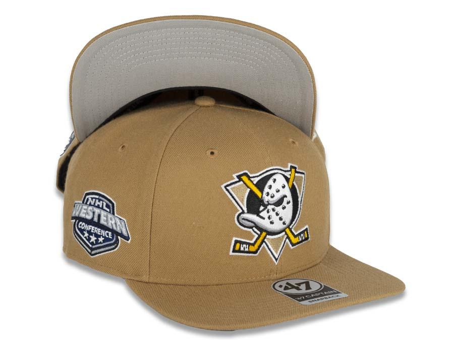 Mighty Ducks '47 NHL Snapback Cap Hat Wheat Crown/Visor Vintage Logo 