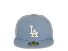 Load image into Gallery viewer, Los Angeles Dodgers New Era MLB 59Fifty 5950 Fitted Cap Hat Sky Blue Crown/Visor White Logo 2020 World Series Side Patch Pink UV
