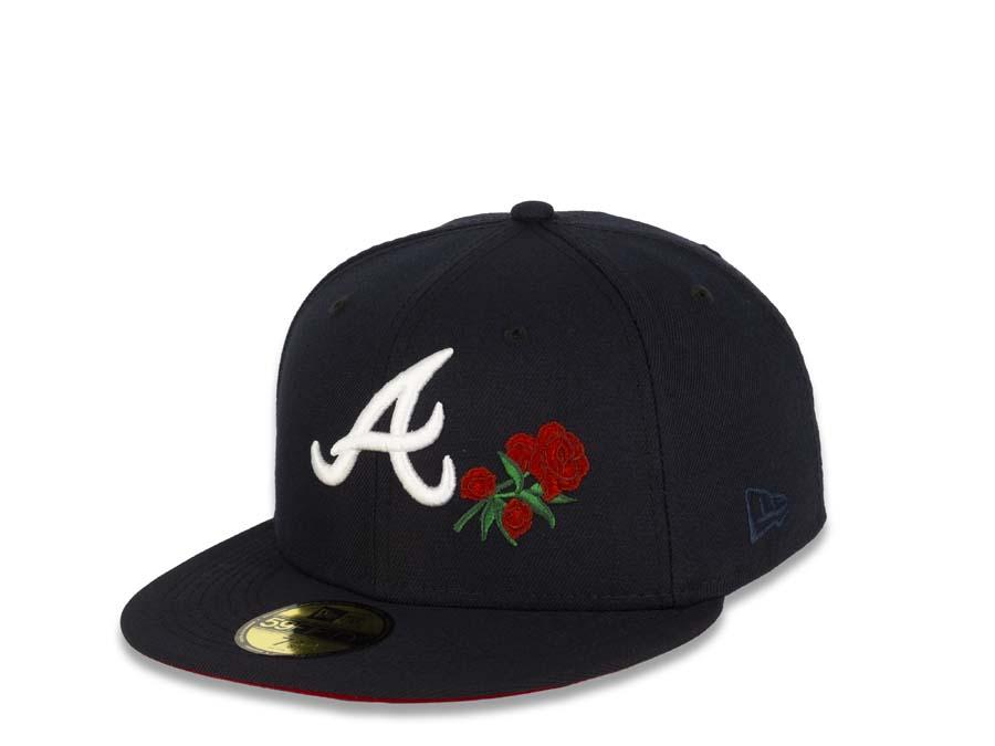 Atlanta Braves New Era MLB 59Fifty 5950 Fitted Cap Hat Navy Crown