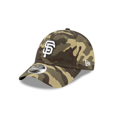 San Francisco Giants New Era 9FORTY 940 Adjustable Cap Hat Desert Camo Crown/Visor White/Black Logo Armed Forces Day 2021
