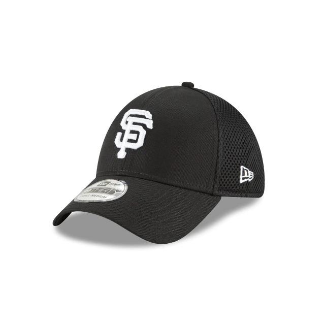San Francisco Giants New Era MLB 39THIRTY 3930 Neo Mesh Flexfit Cap Hat Black Crown/Visor White Logo