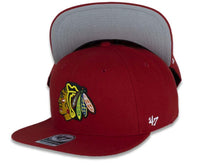 Load image into Gallery viewer, Chicago Blackhawks &#39;47 NHL Snapback Cap Hat Red Crown/Visor Team Color Logo
